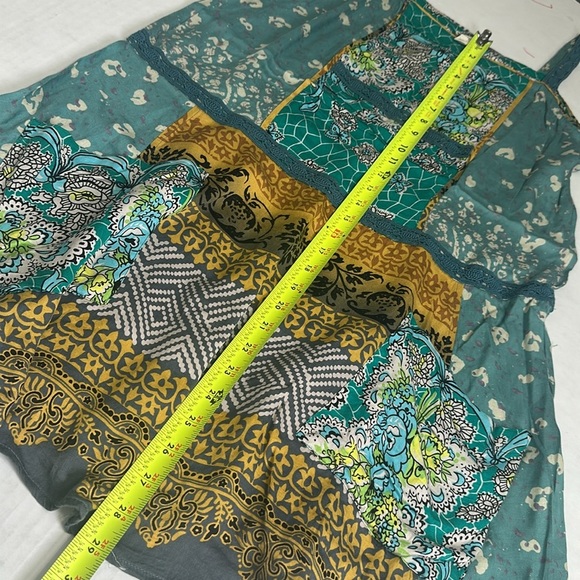 Anthropologie Tiny Boho Scarf Patchwork Womens Sleeveless Dress Size XSmall - Picture 9 of 13